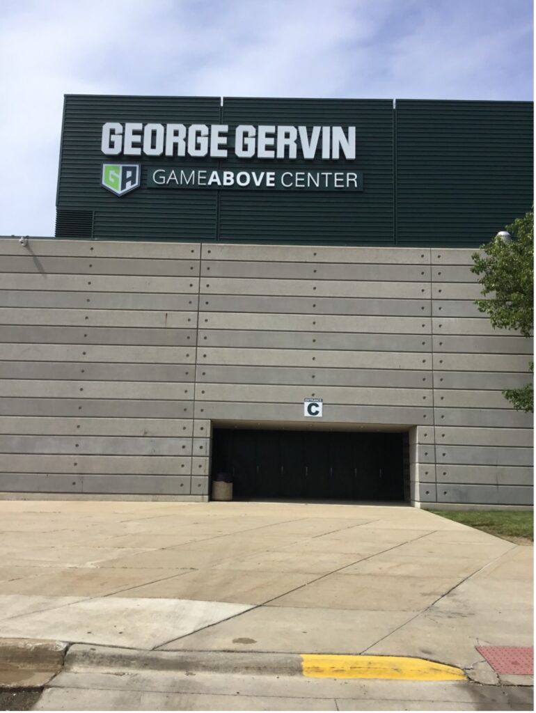 Eastern Michigan University George Gervin GameAbove Center wall letters in Ypsilanti, MI
