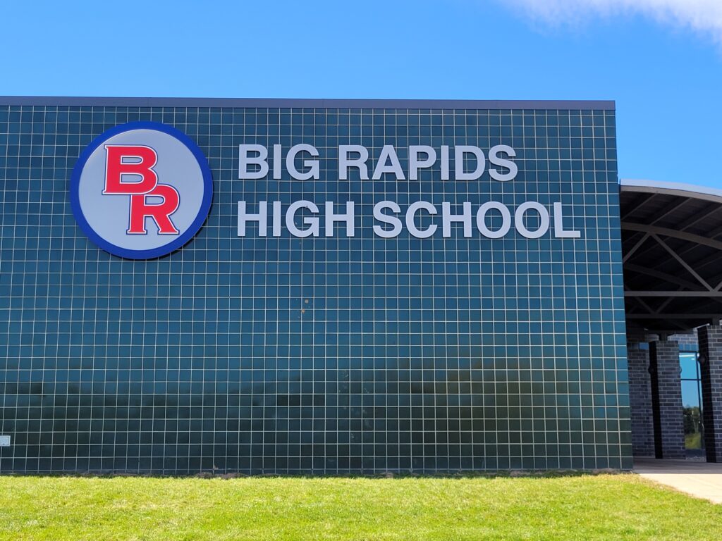 Big Rapids School High School wall letters in Big Rapids, MI