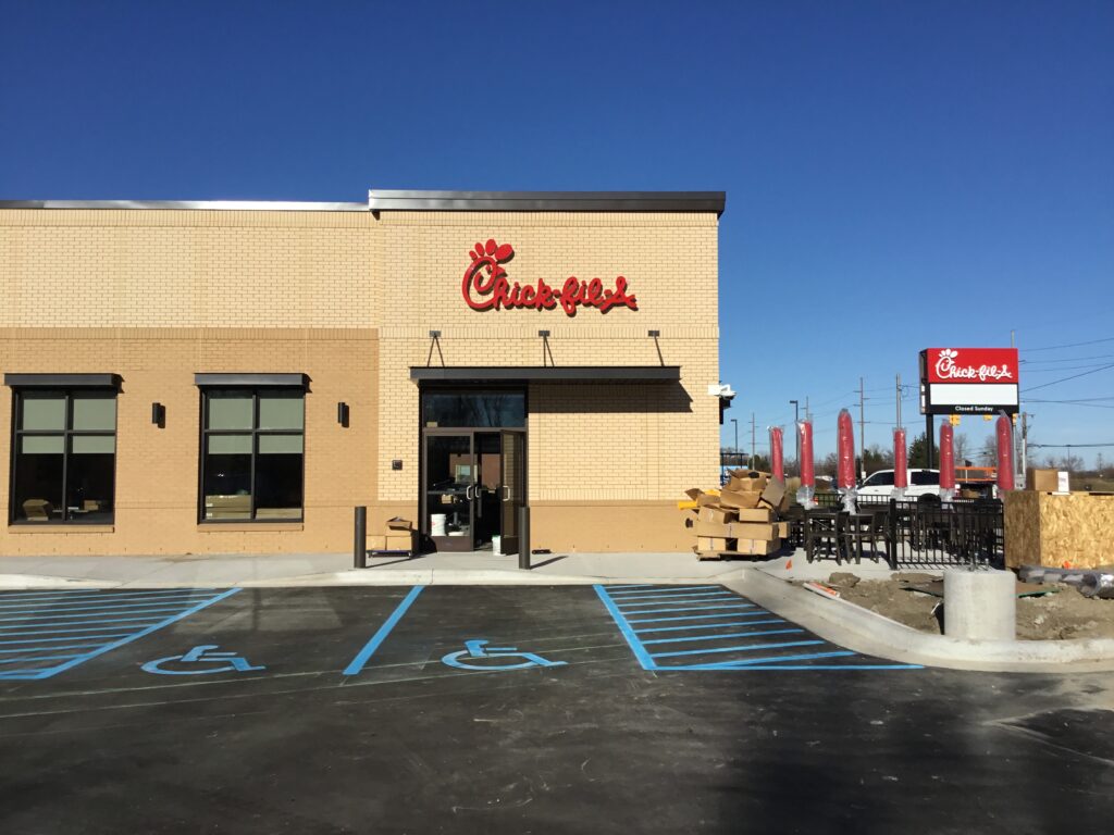 Chick-Fil-A wall letters in Monroe, MI