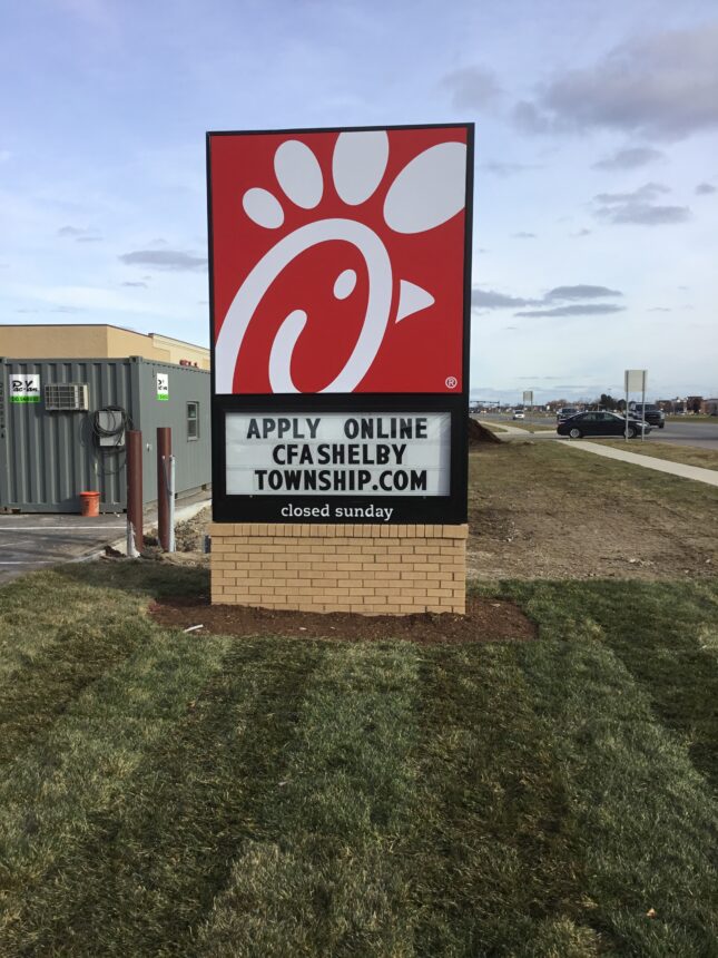 Franchise Restaurant Sign Installation | Chick-Fil-A Sign Installation