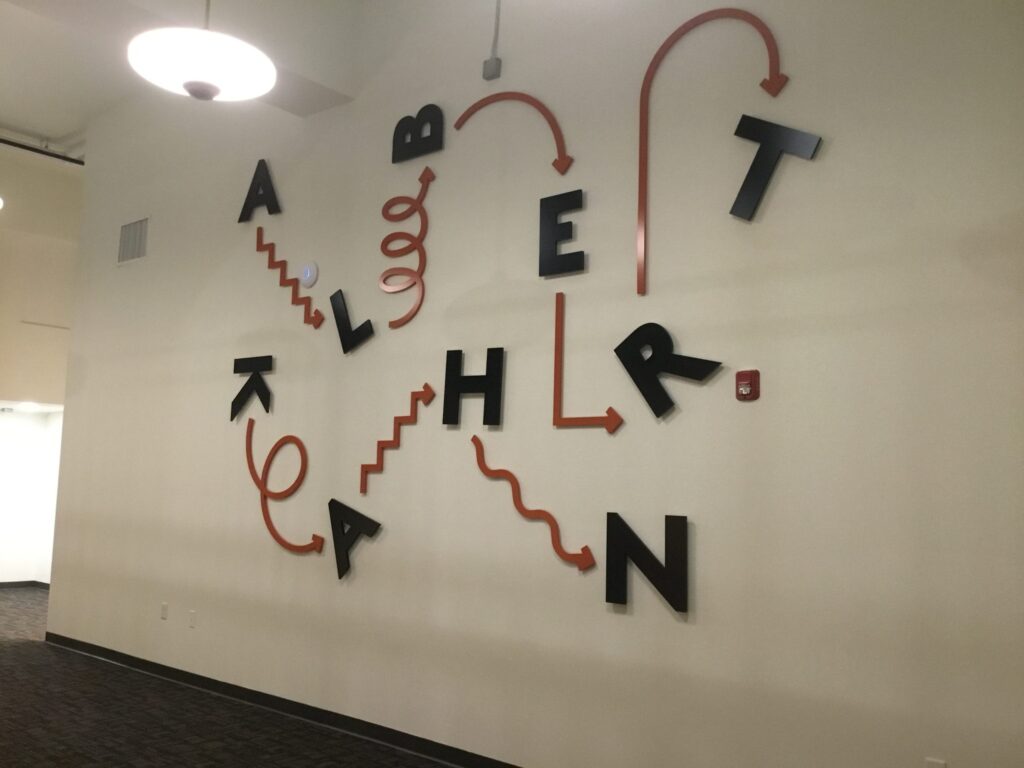 Albert Kahn Apartments interior sign in Jackson, MI