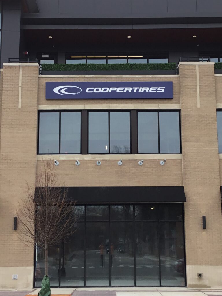 Cooper Tires wall sign in Royal Oak, MI