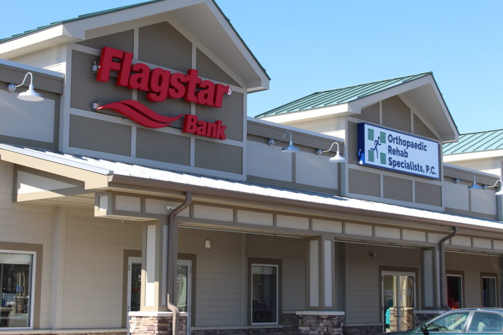 Flagstar and Orthopaedic Rehab wall signs in Napoleon, MI