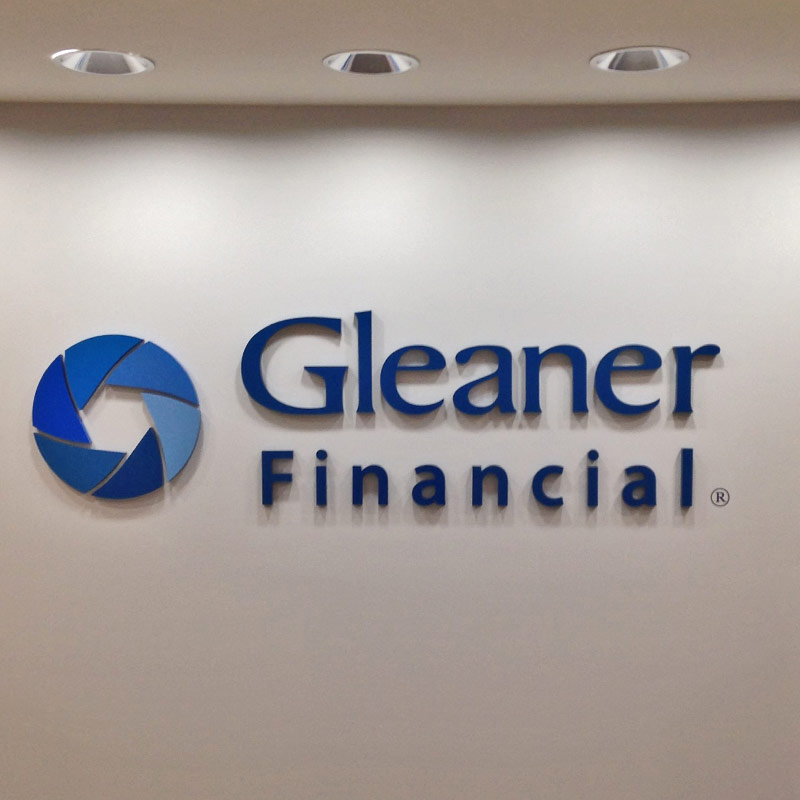Gleaner Financial interior sign in Okemos, MI