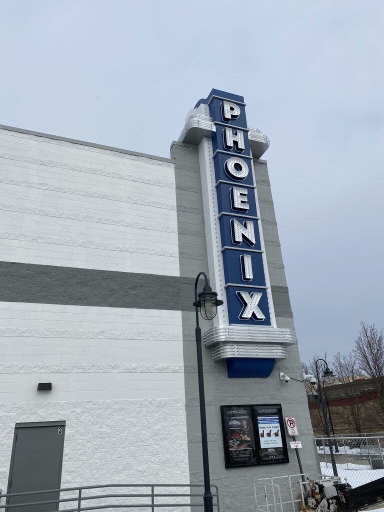 Phoenix Theatres wall sign in Grand Rapids, MI