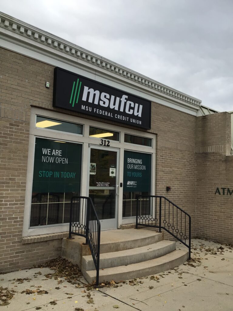 MSU Federal Credit Union wall sign