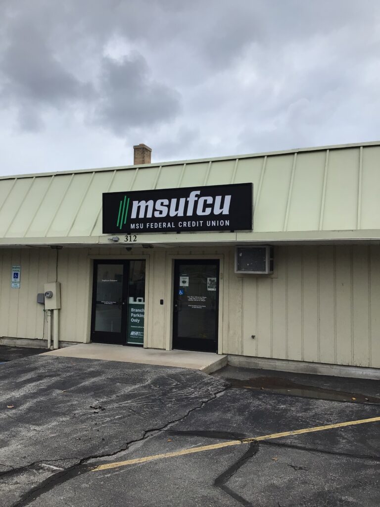 MSU Federal Credit Union wall sign