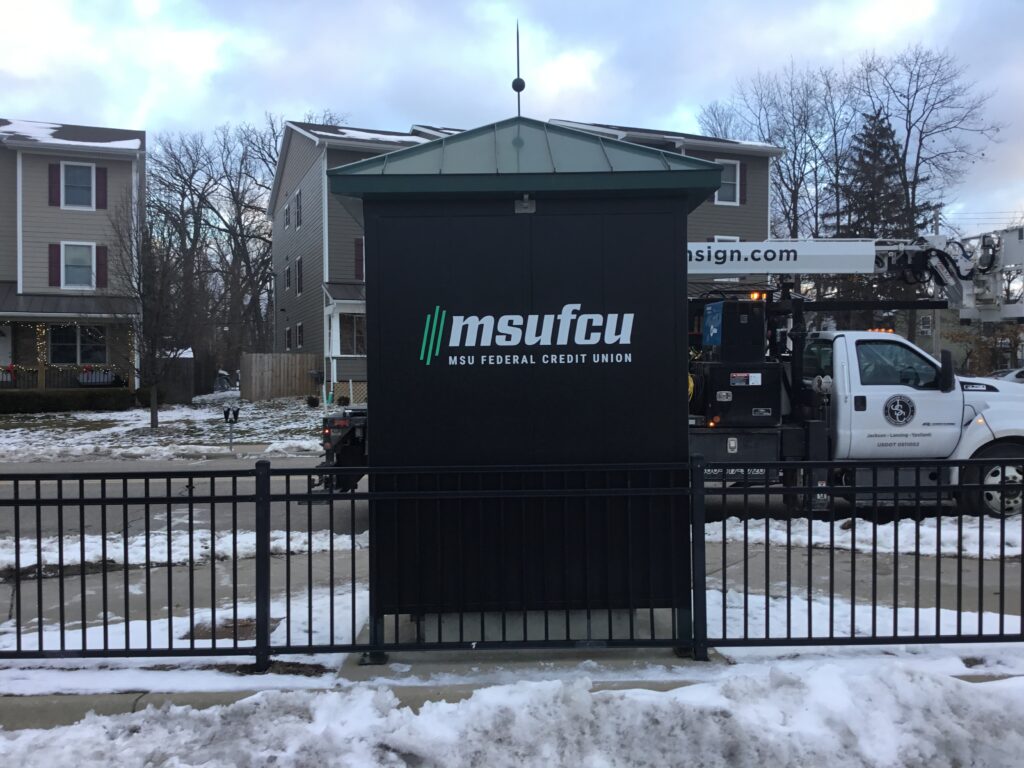 MSU Federal Credit Union monument sign