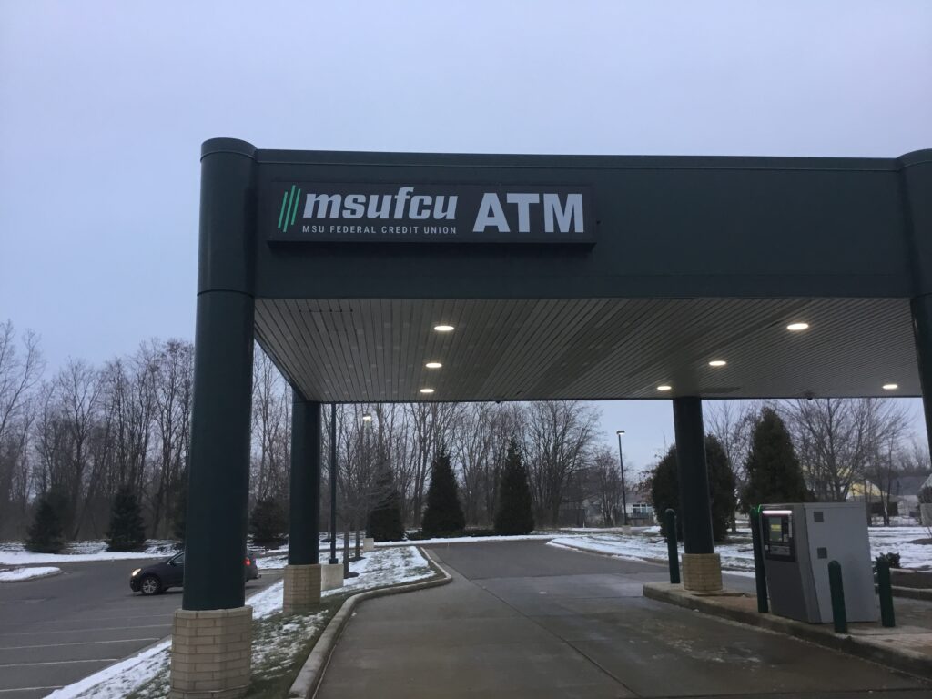 MSU Federal Credit Union wall sign