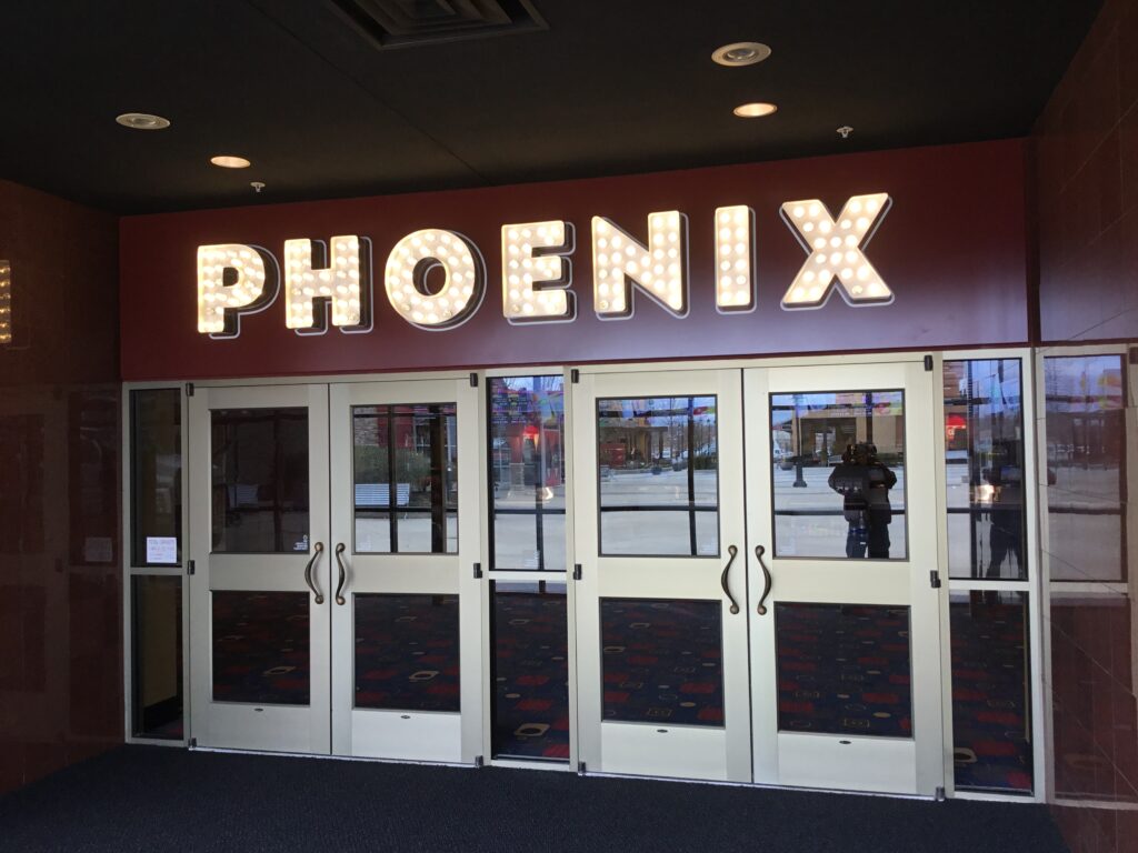 Phoenix Theatres wall letters in Grand Rapids, MI