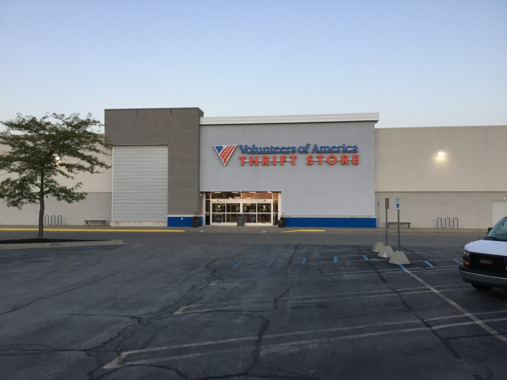 Volunteers of America Thrift Store wall letters and logo