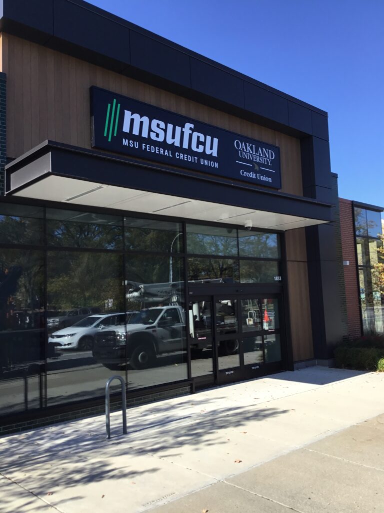 MSU Federal Credit Union wall sign