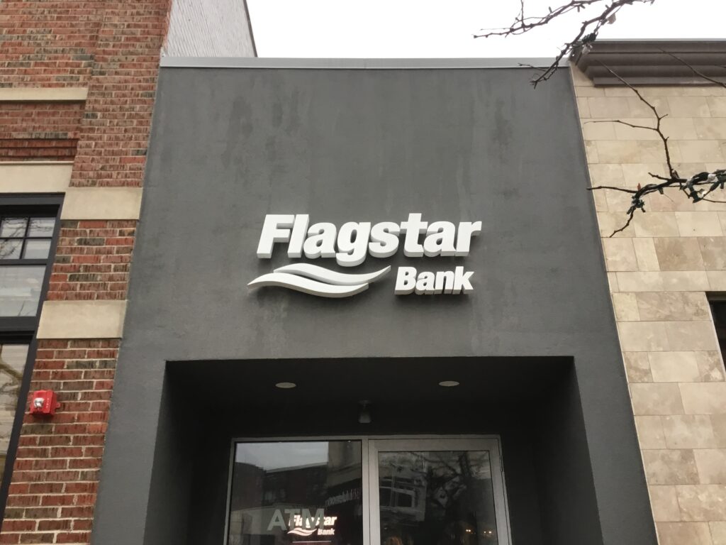 Flagstar wall letters in Birmingham, MI