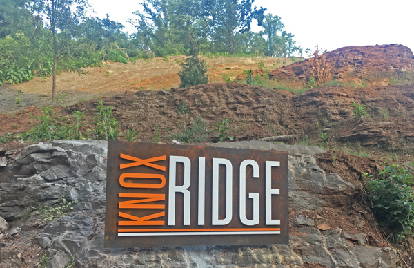 Knox Ridge wall sign in Knoxville, TN