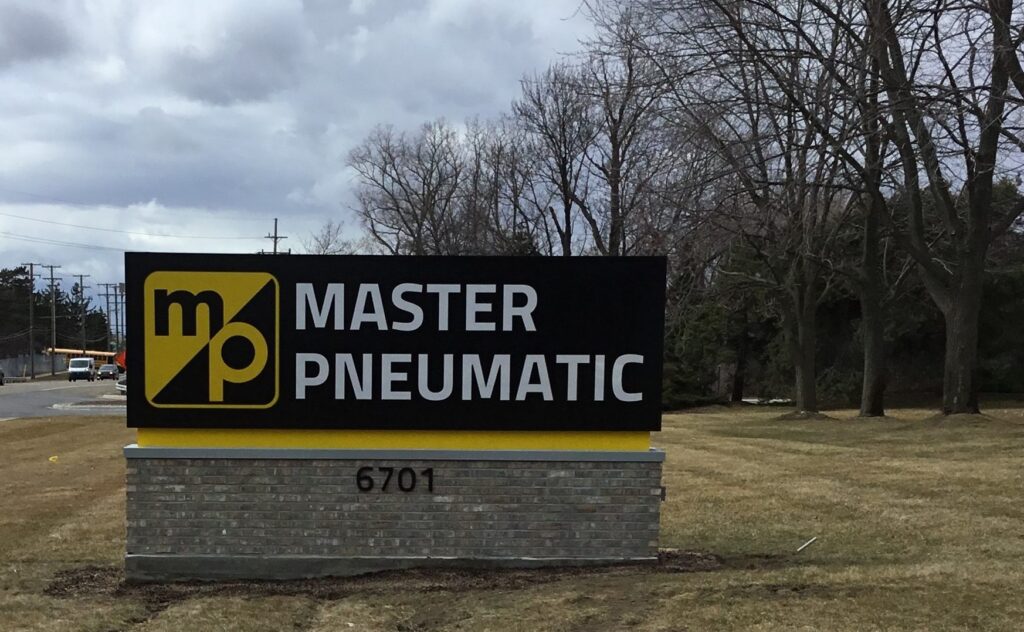 Master Pneumatic monument sign in Sterling Heights, MI