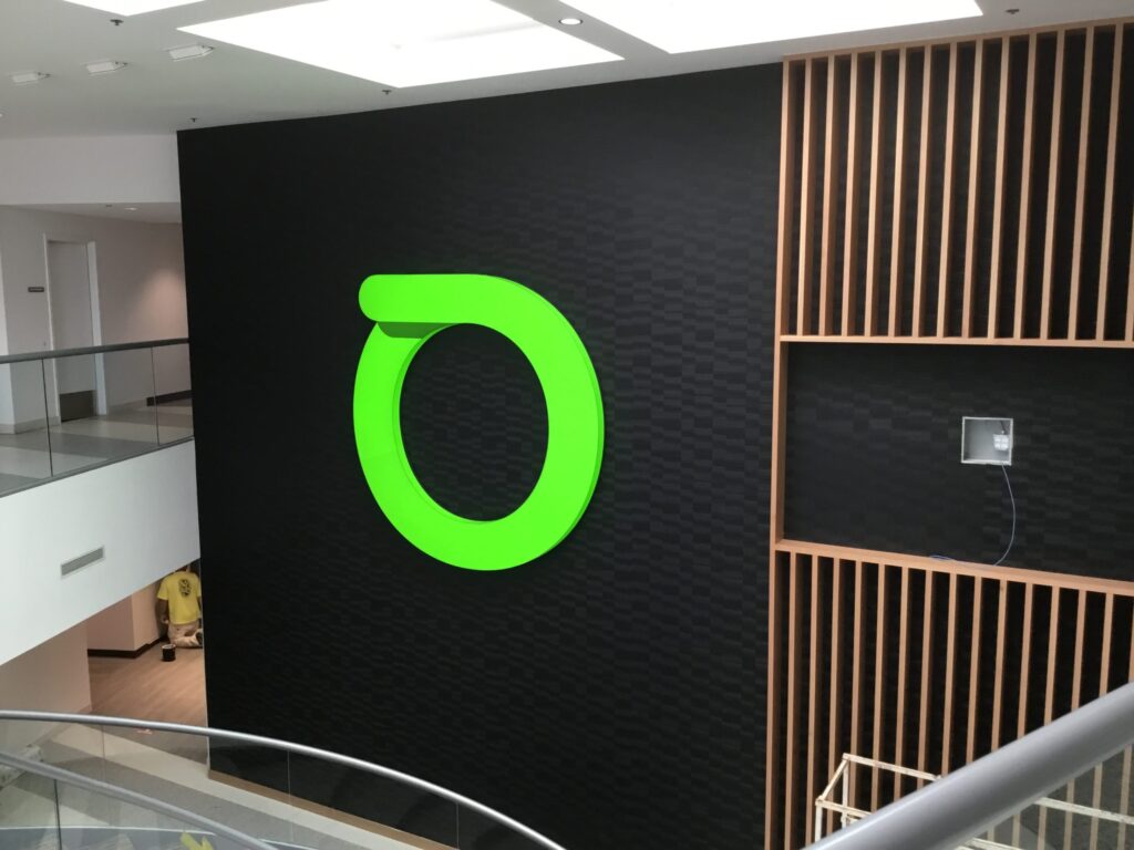 Netscout interior sign in Ann, Arbor, MI