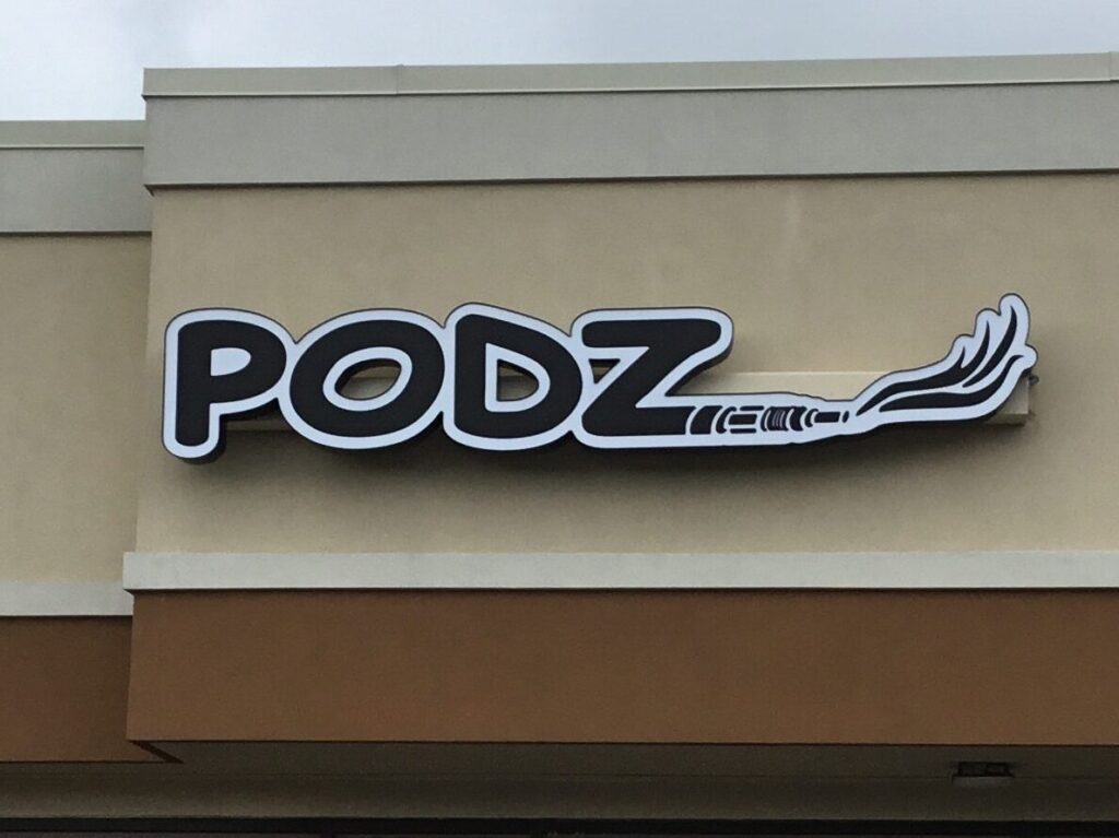 PODZ Clouds and Coffee wall letters in Westland, MI
