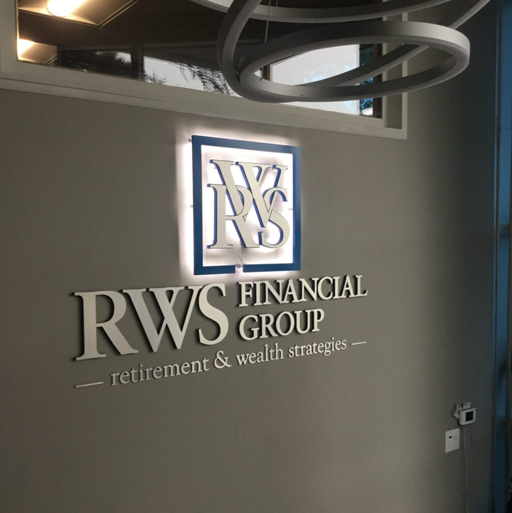 RWS Financial interior sign in Royal Oak, MI