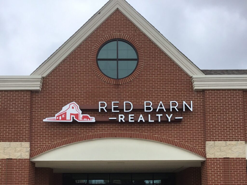 Red Barn Realty wall letters in Ypsilanti, MI