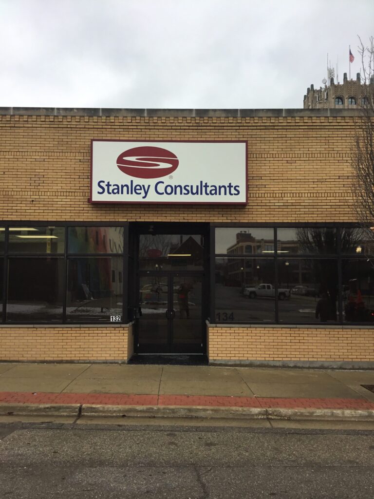 Stanley Consultants wall sign in Jackson, MI