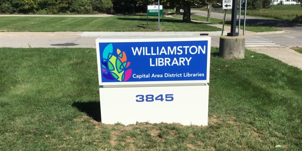 CADL Williamston monument sign in Williamston, MI