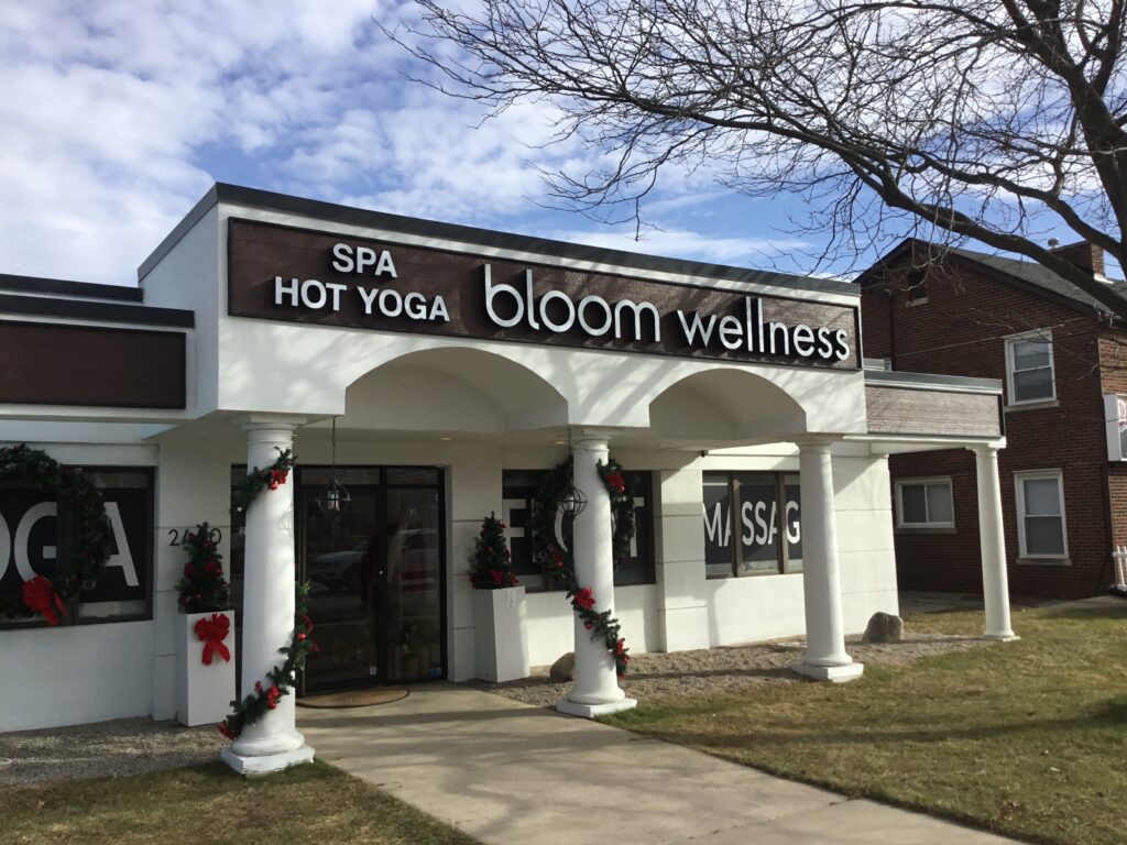 Bloom Wellness wall letters in Ann Arbor, MI