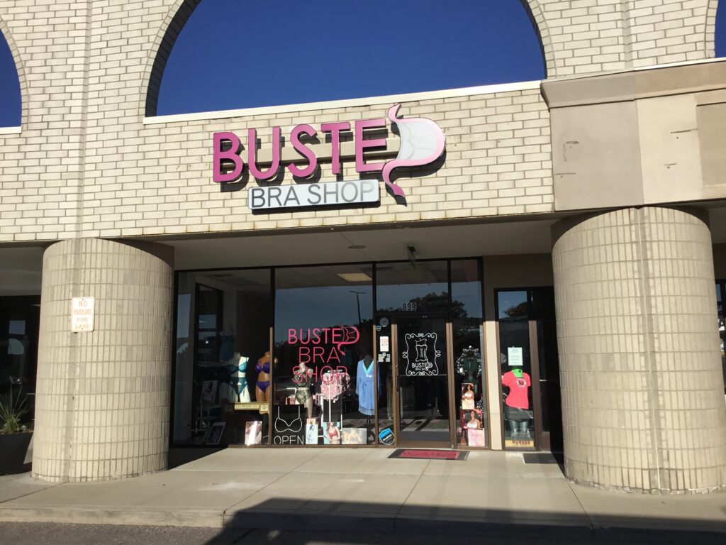 Busted Bra Shop wall letters and wall sign in Ann Arbor, MI