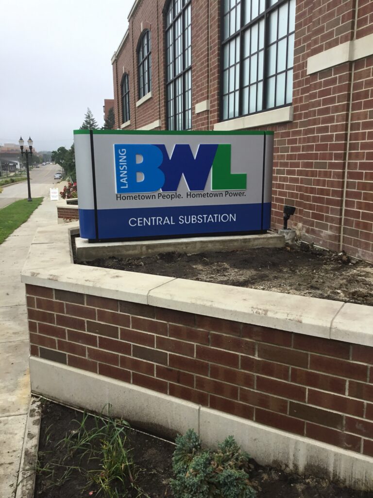 LBWL monument sign in Lansing, MI