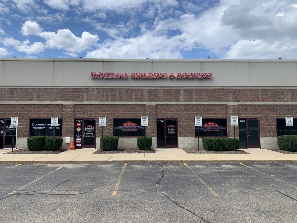 Imperial Building & Roofing wall letters in Ann Arbor, MI