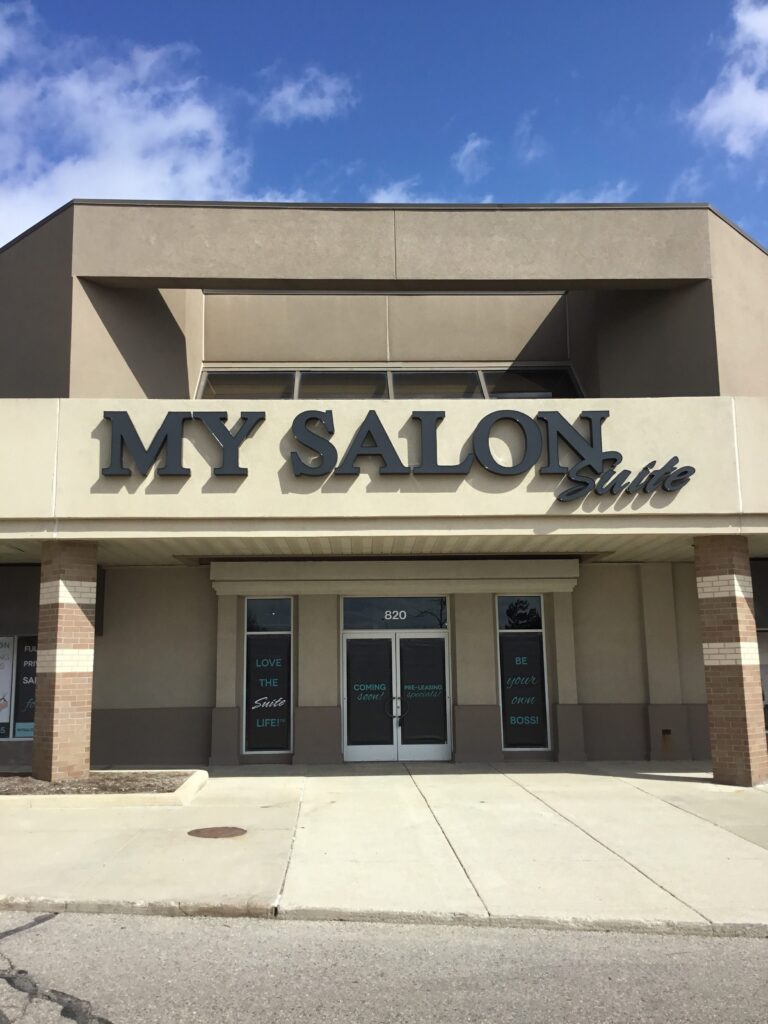 My Salon Suite wall letters in Ann Arbor, MI