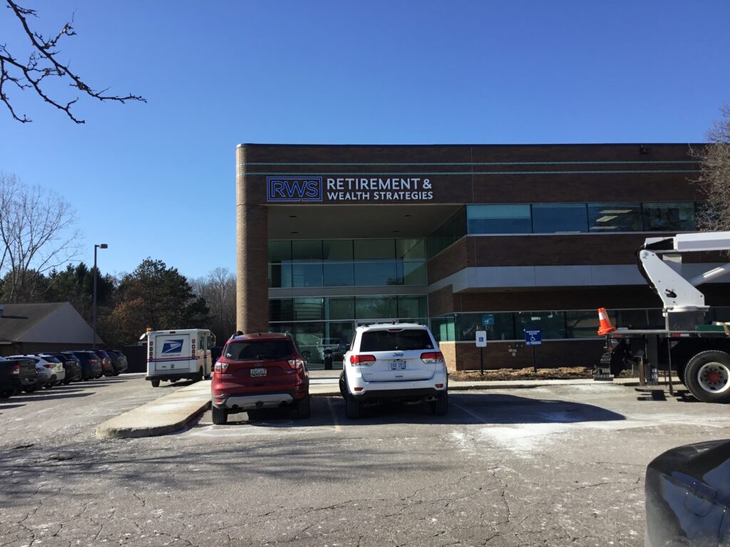 RWS Financial Group wall sign in Farmington Hills