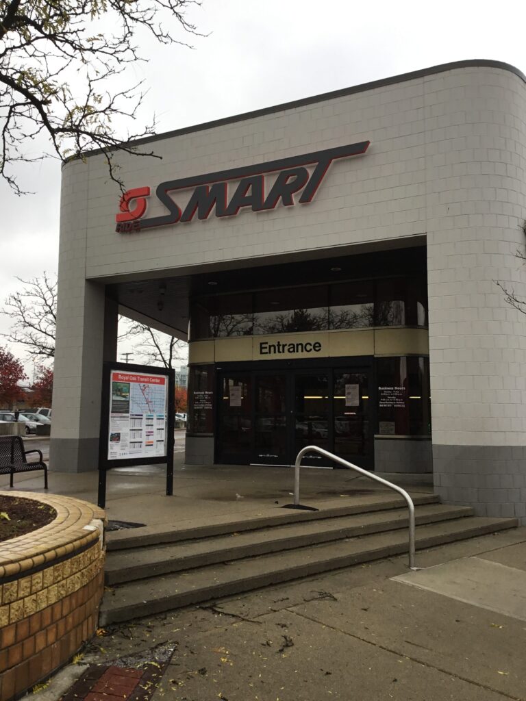 Smart Transit Center wall letters in Royal Oak