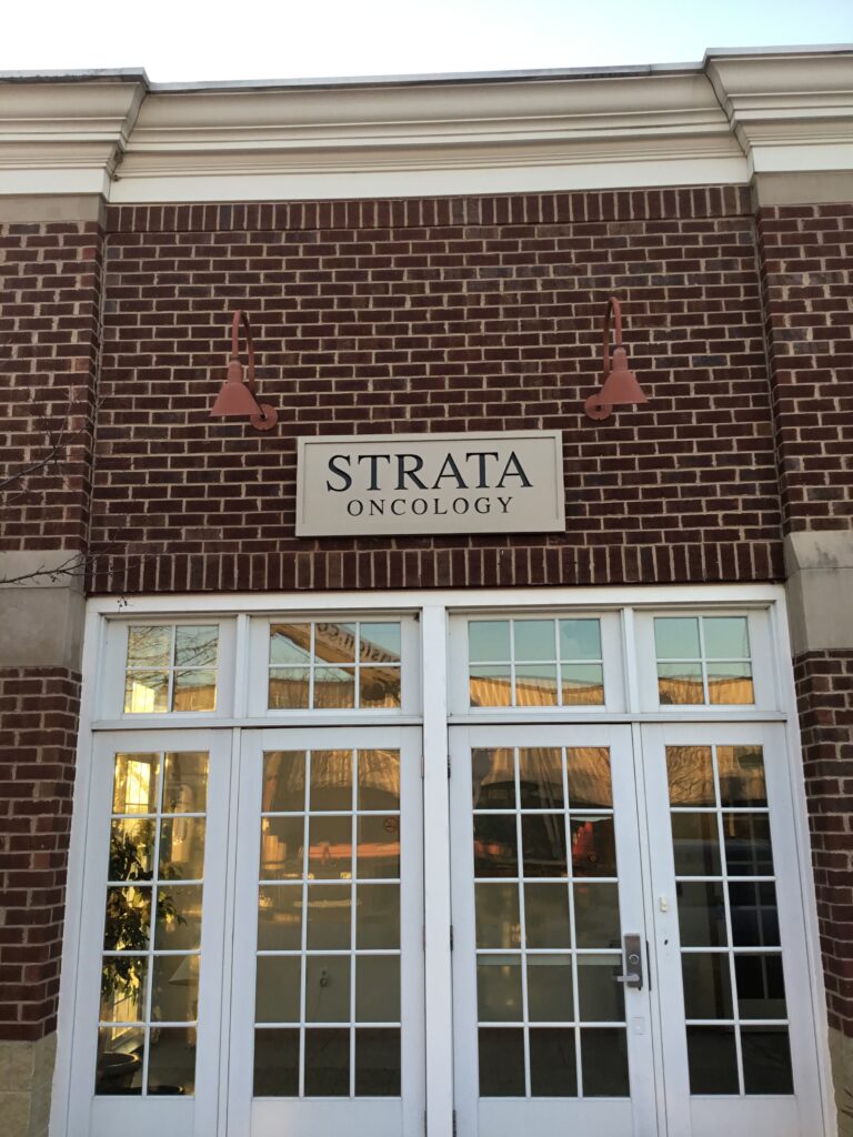 Strata Oncology wall sign in Ann Arbor, MI