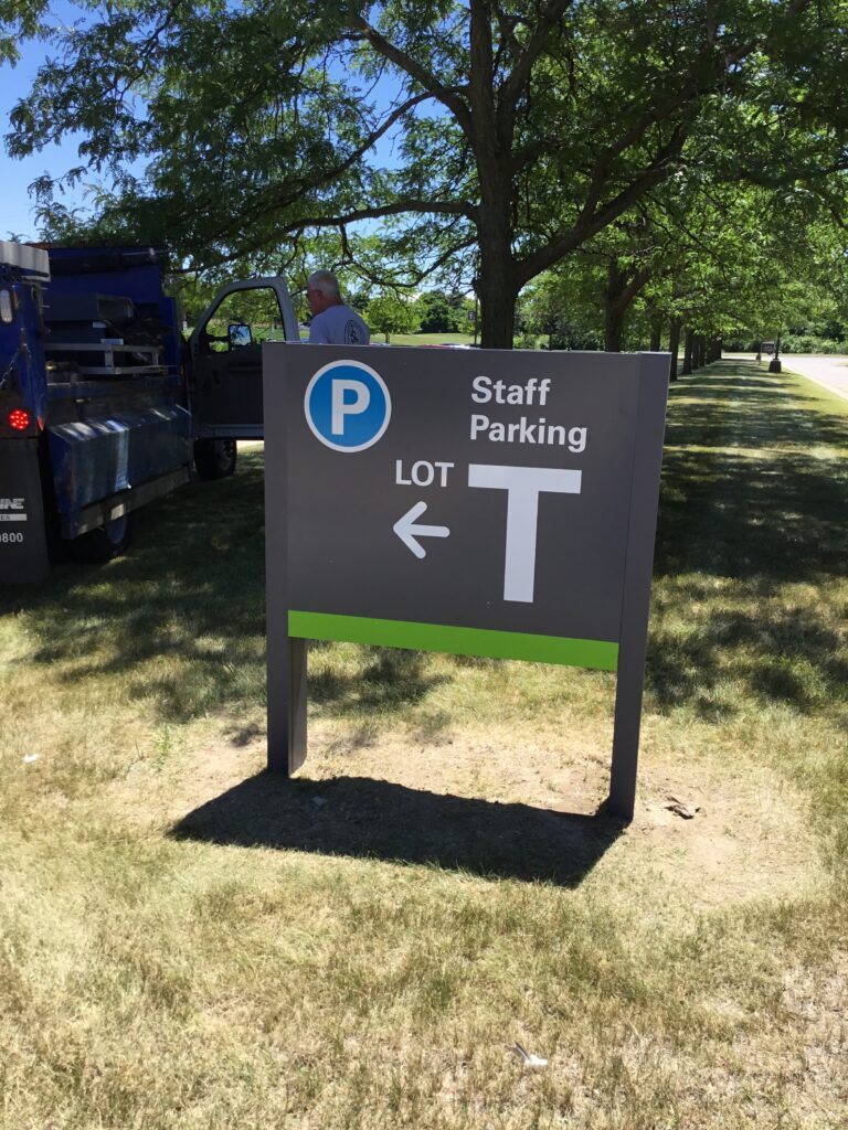 Trinity Health Directional monument sign in Ann Arbor, MI