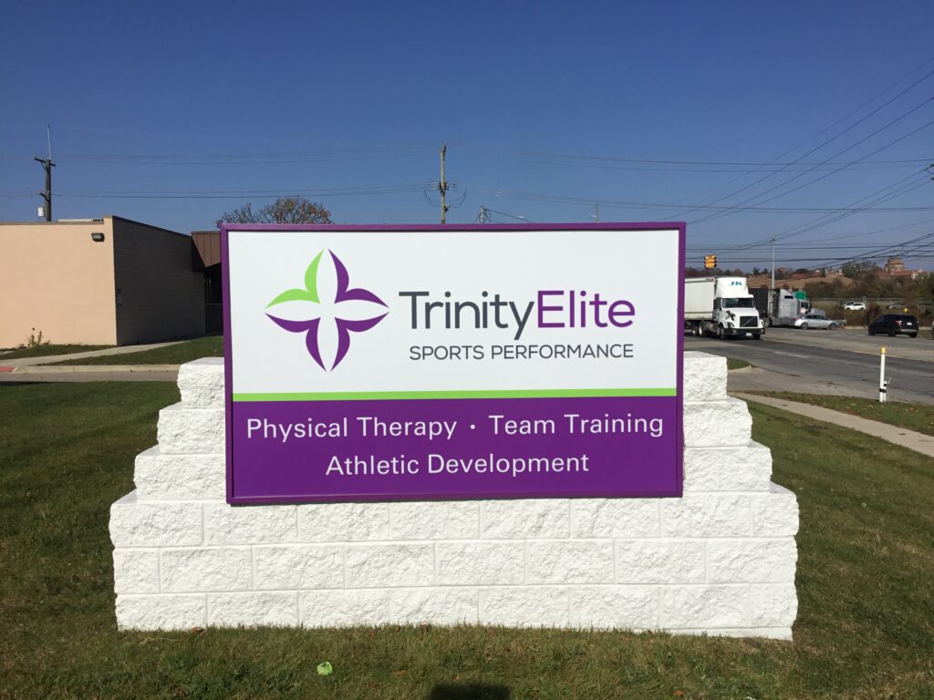 Trinity Elite monument sign in Livonia, MI