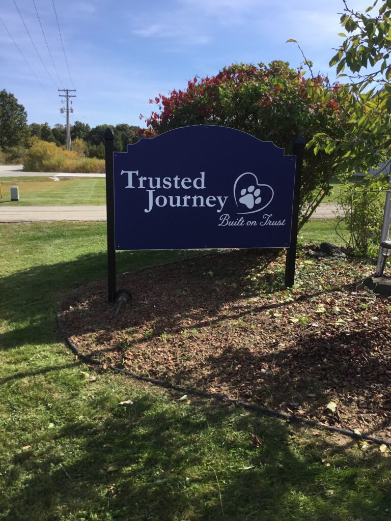 Trusted Journey monument sign in Clarklake, MI