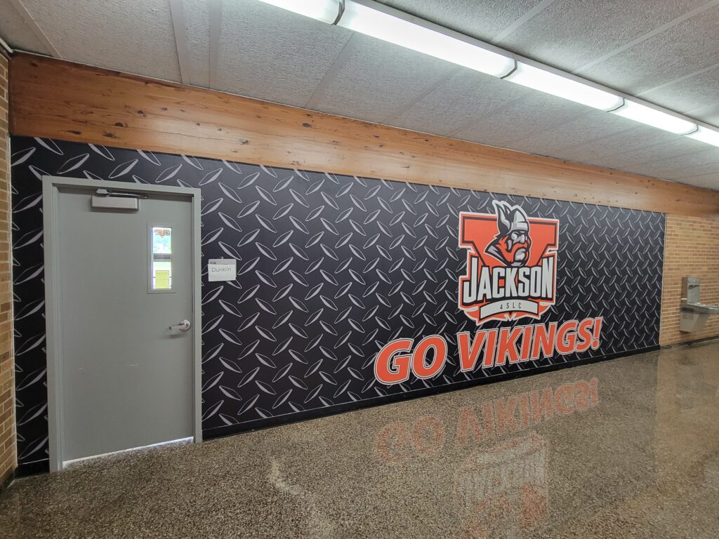 Jackson Public Schools interior vinyl graphics in Jackson, MI